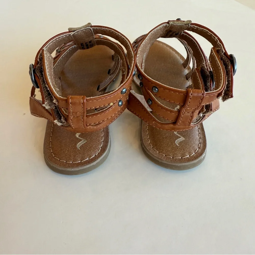 Nina Edie Gladiator Sandals Tan Studded | Girls Size 12
